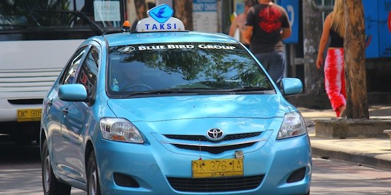 how to get around bali blue bird taxi
