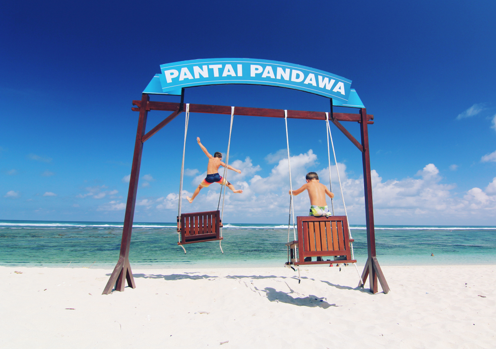 Swings in Pantai Pandawa